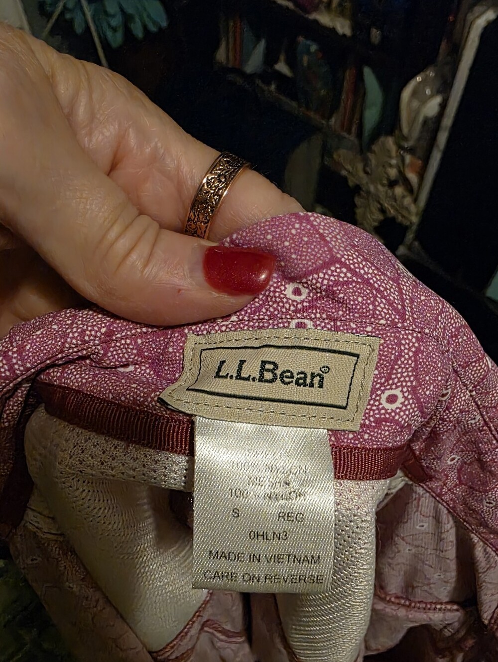 LL Bean Leaf/Floral Pattern - Picture 6 of 7